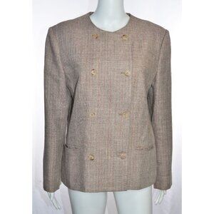 Handmacher Tailored Vintage 40’s-60’s Tweed Double Breasted Suit Jacket Size 14